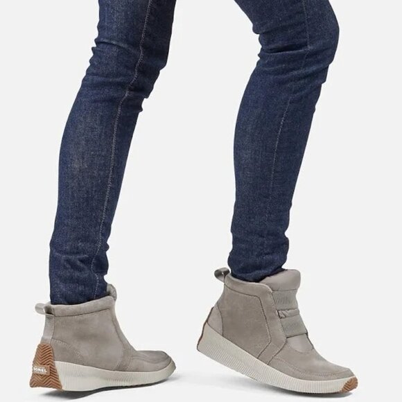 Sorel Women's Beige Suede Leather Waterproof  Out N About Plus Mid Size 10 2868 - Picture 2 of 16